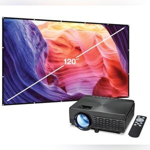 Memorex All In One Projector & Screen Kit Model MPJ302VP BRAND NEW UNOPENED BOX